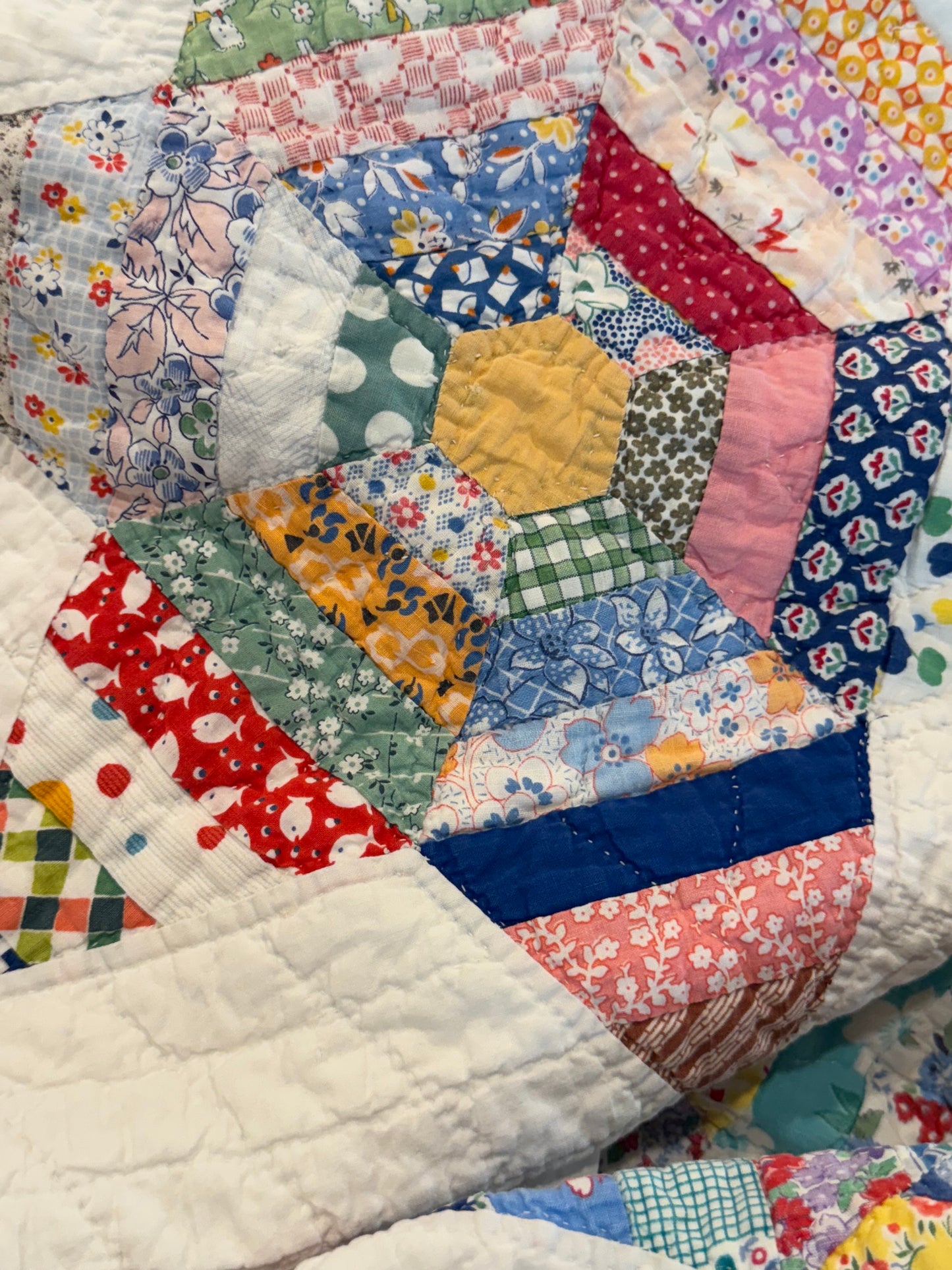 Colorful String  Stars Quilt