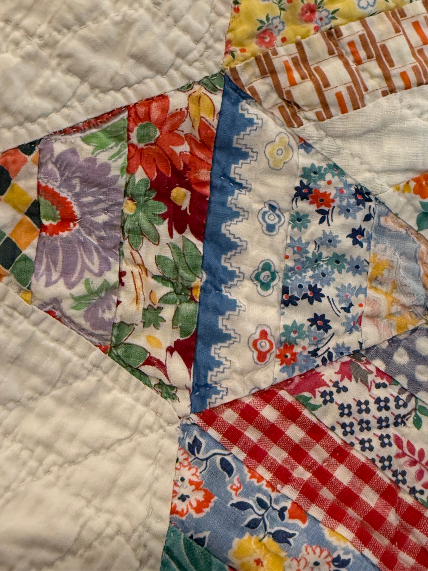 Colorful String  Stars Quilt