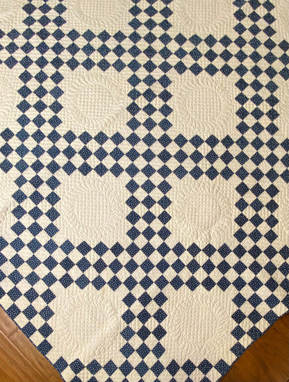 Indigo Triple Irish Chain Quilt