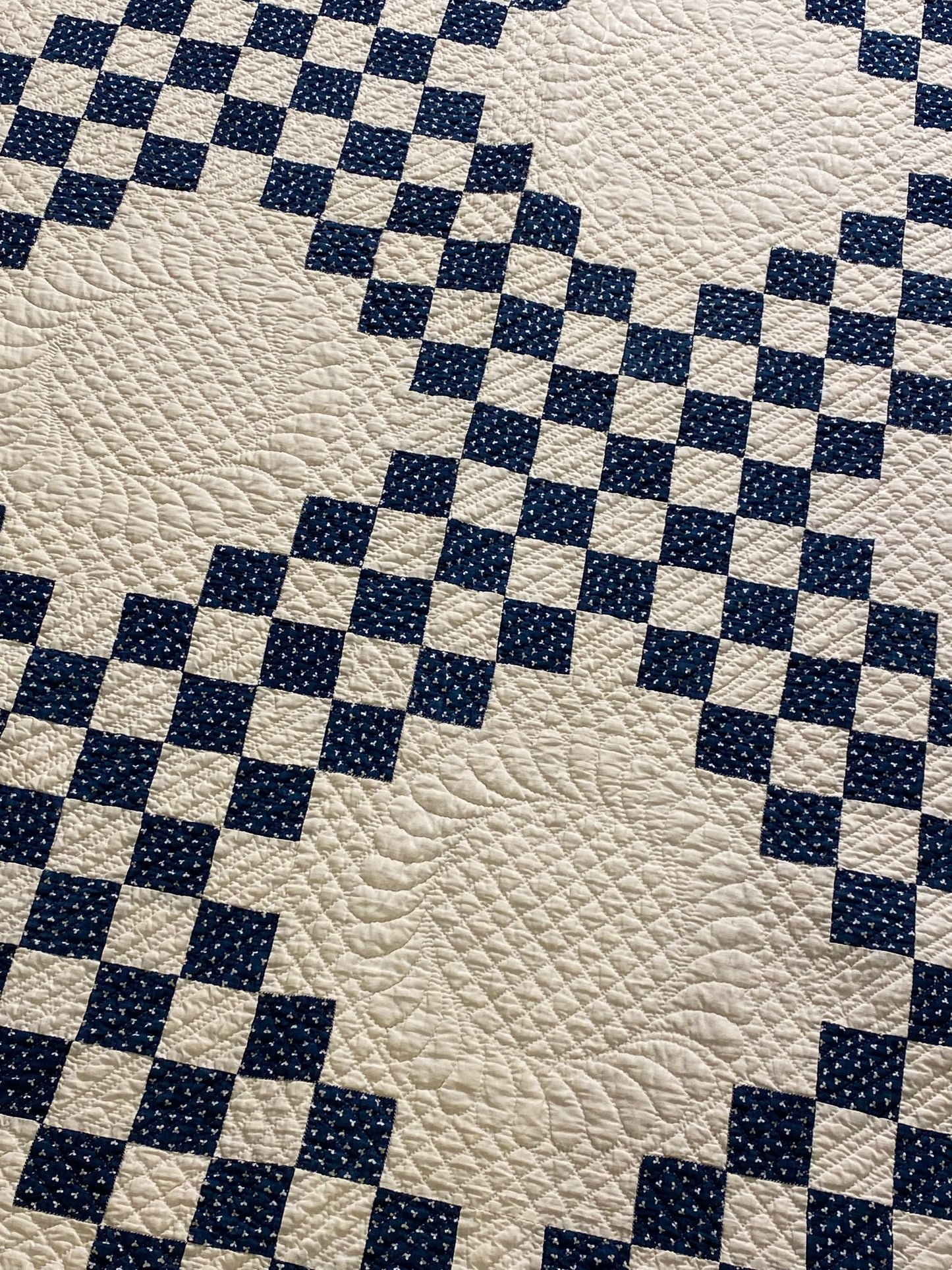 Indigo Triple Irish Chain Quilt