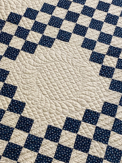 Indigo Triple Irish Chain Quilt