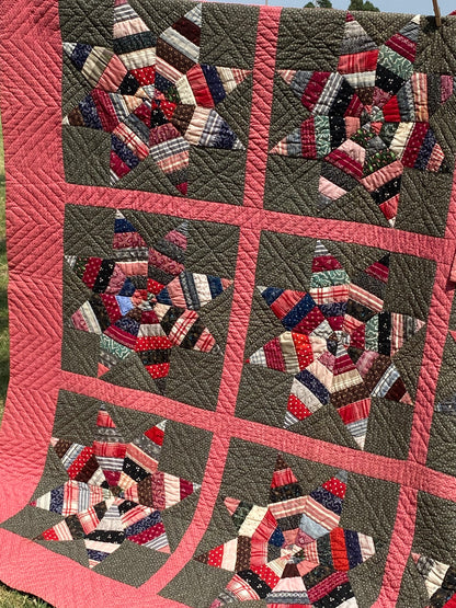 Scrappy String  Stars-  A Pennsylvania Quilt