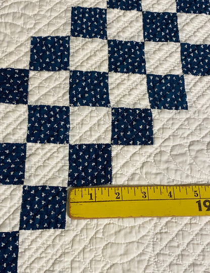 Indigo Triple Irish Chain Quilt