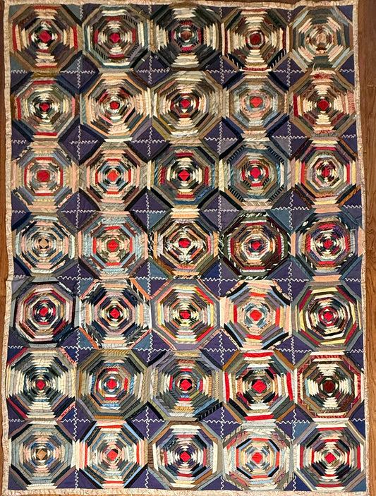 Graphic Pineapple Log Cabin Quilt
