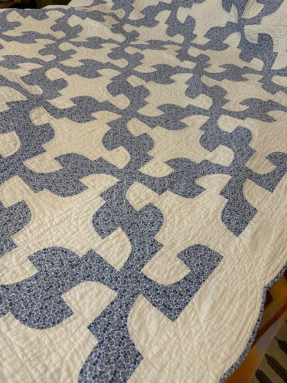 Fantastic Pair of Drunkards Paths Quilts, 2 of them one price