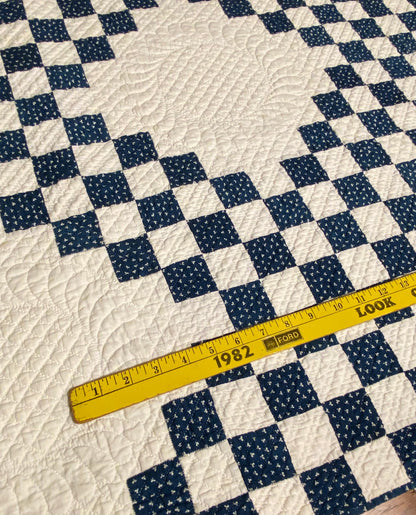 Indigo Triple Irish Chain Quilt