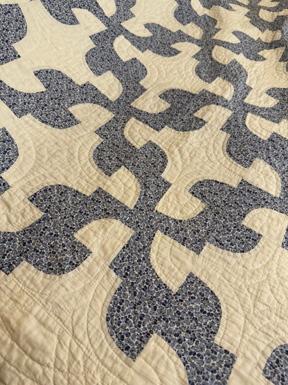 Fantastic Pair of Drunkards Paths Quilts, 2 of them one price