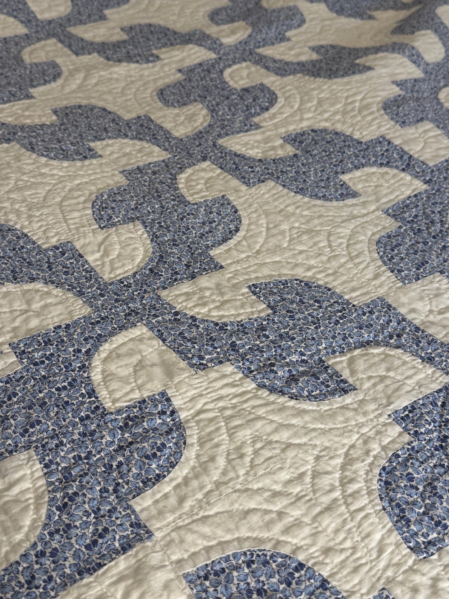 Fantastic Pair of Drunkards Paths Quilts, 2 of them one price