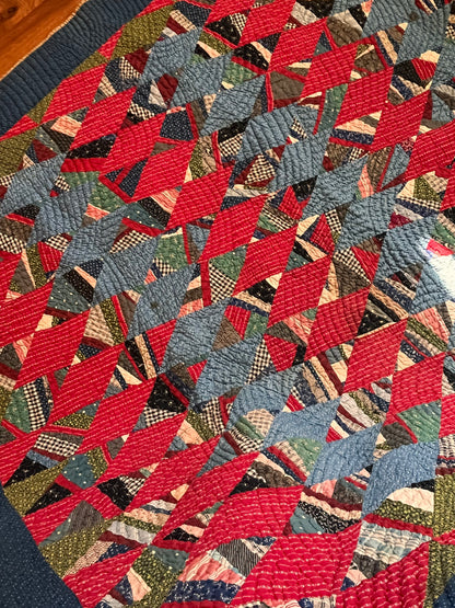 Scrappy String Unique Diamonds Country Quilt