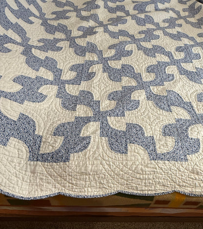 Fantastic Pair of Drunkards Paths Quilts, 2 of them one price