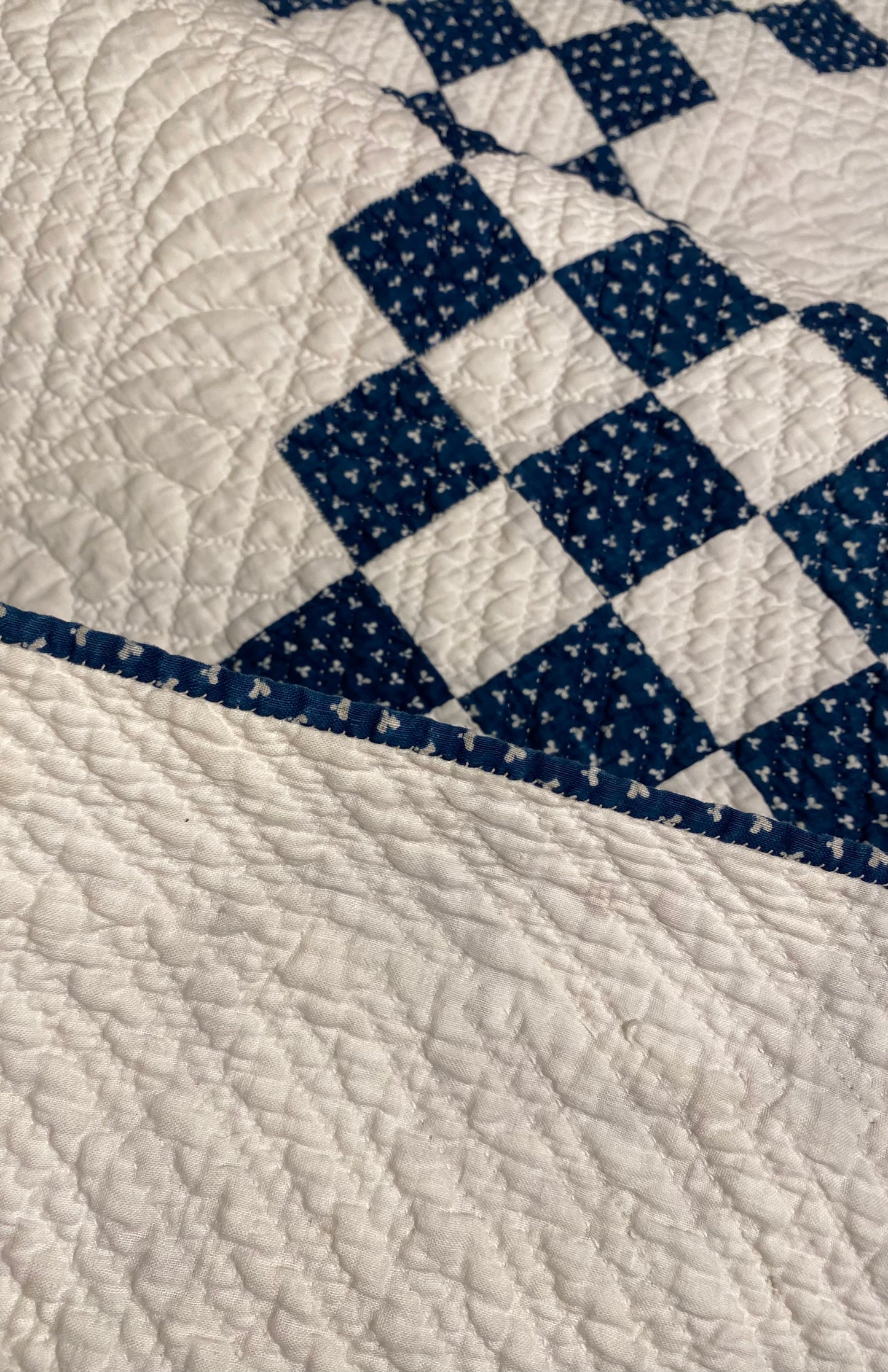 Indigo Triple Irish Chain Quilt