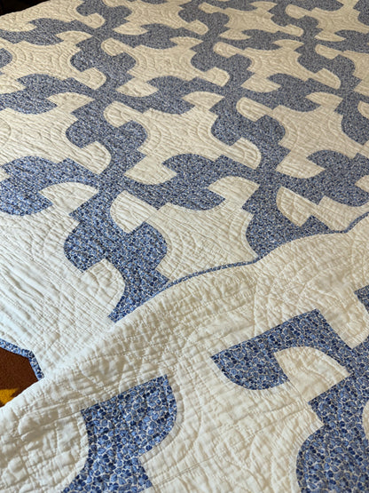 Fantastic Pair of Drunkards Paths Quilts, 2 of them one price