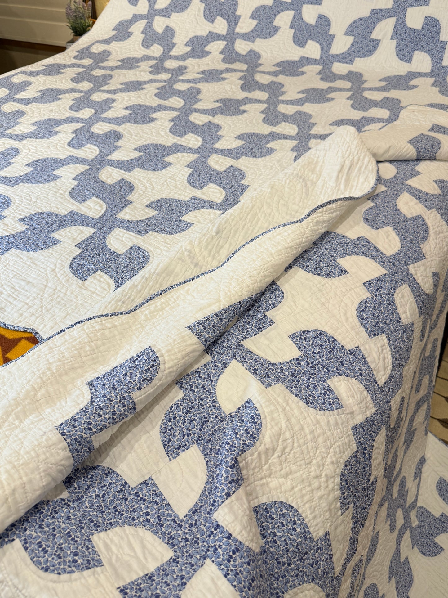 Fantastic Pair of Drunkards Paths Quilts, 2 of them one price