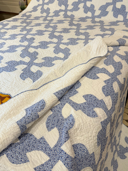 Fantastic Pair of Drunkards Paths Quilts, 2 of them one price