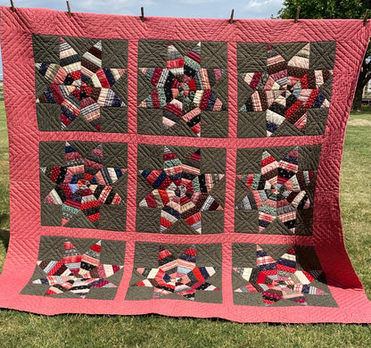 Scrappy String  Stars-  A Pennsylvania Quilt