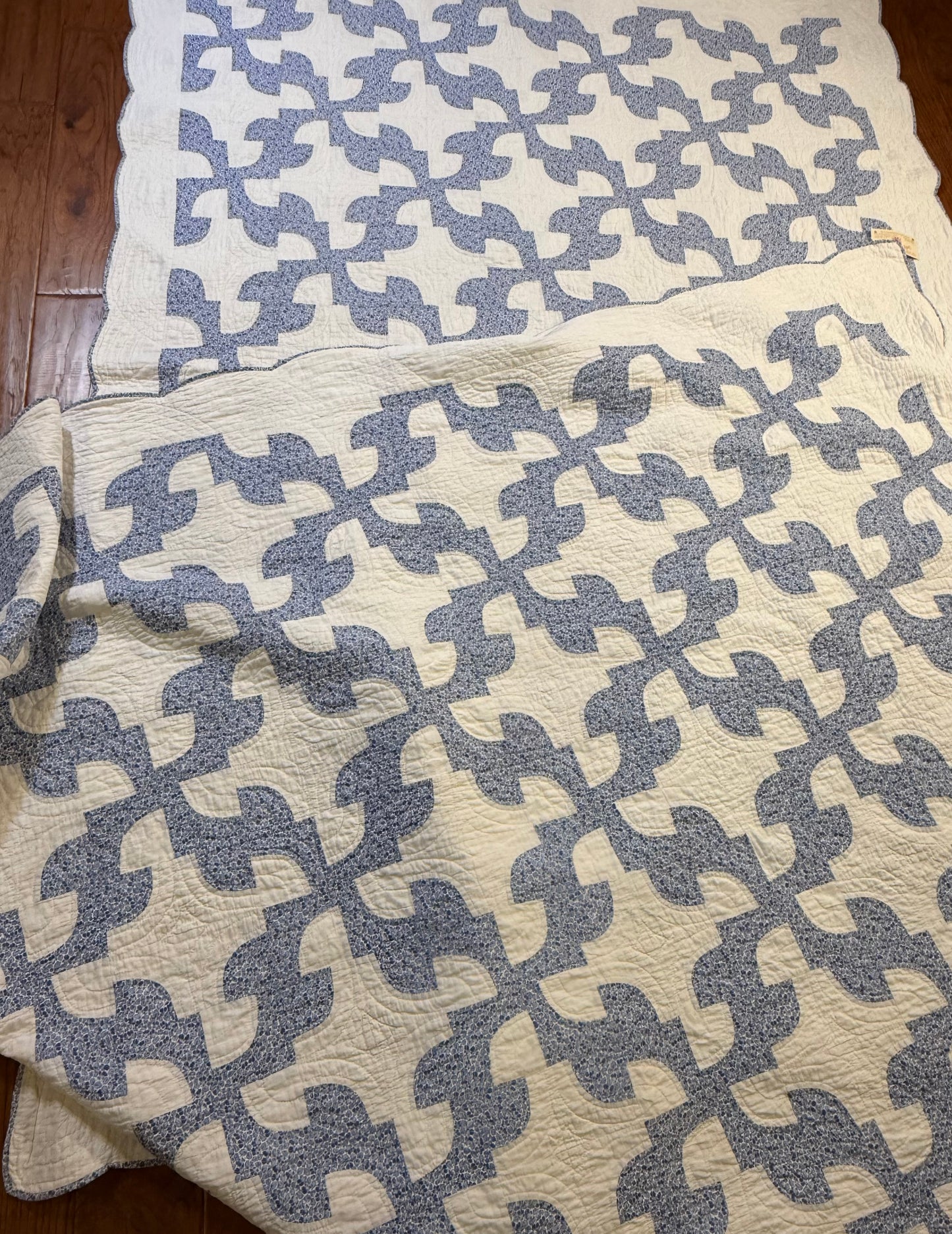 Fantastic Pair of Drunkards Paths Quilts, 2 of them one price