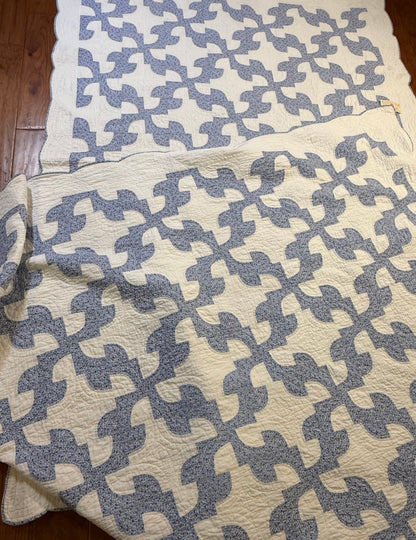 Fantastic Pair of Drunkards Paths Quilts, 2 of them one price