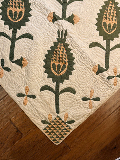 Early Pineapple Appliqué Quilt