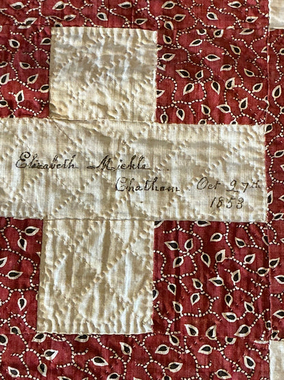 Early 1853 New York Signature Album Quilt