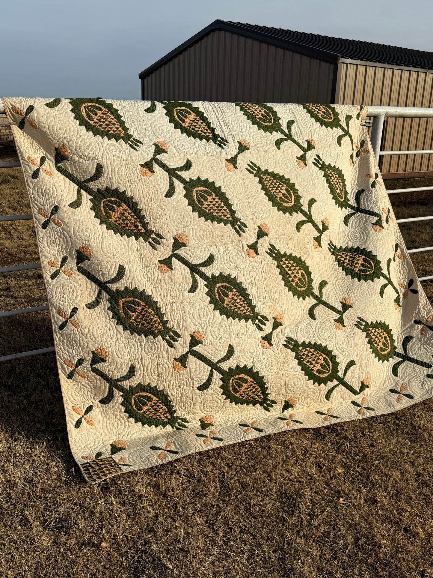 Early Pineapple Appliqué Quilt