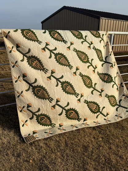 Early Pineapple Appliqué Quilt