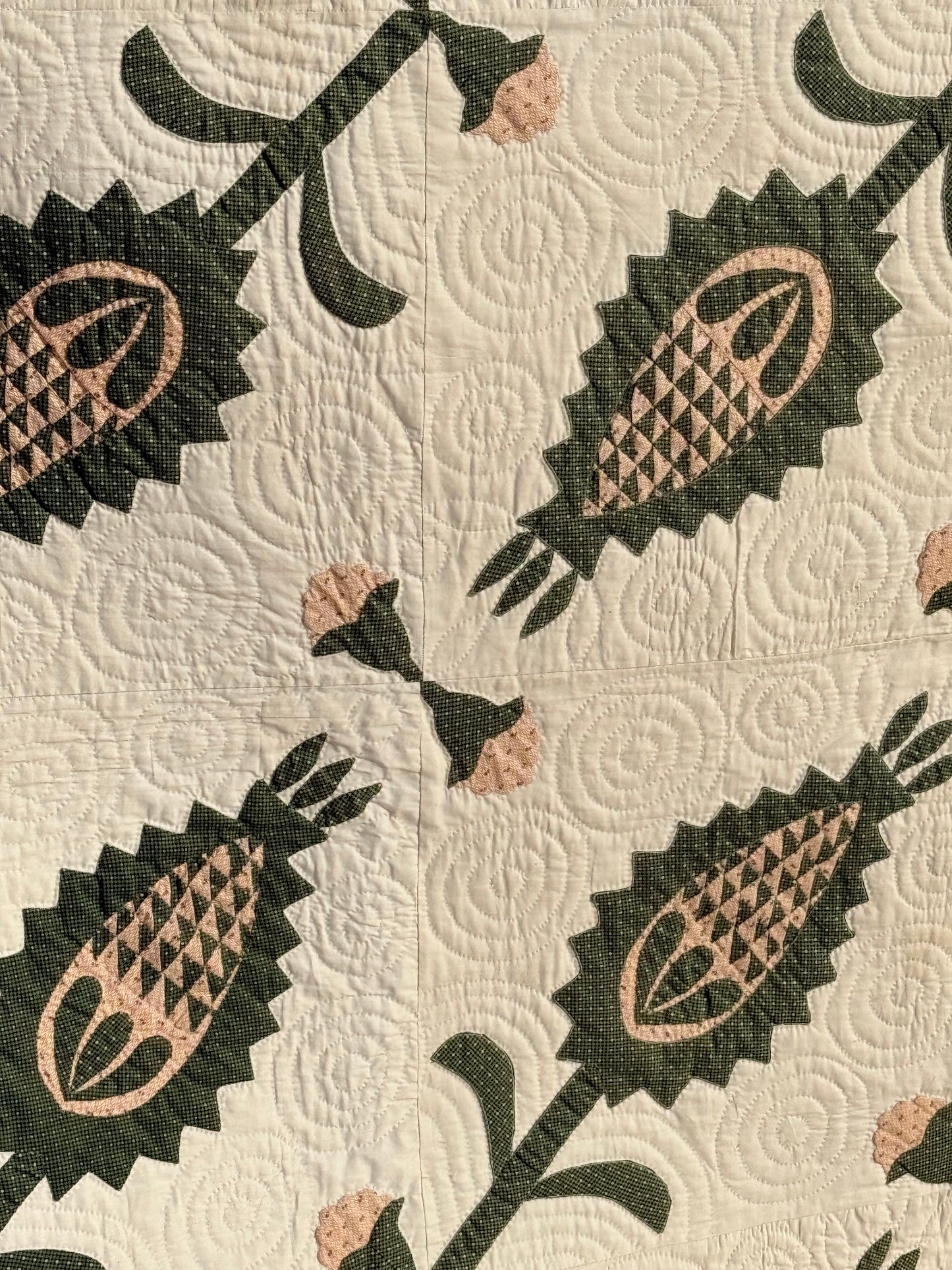 Early Pineapple Appliqué Quilt
