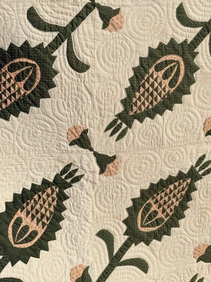 Early Pineapple Appliqué Quilt