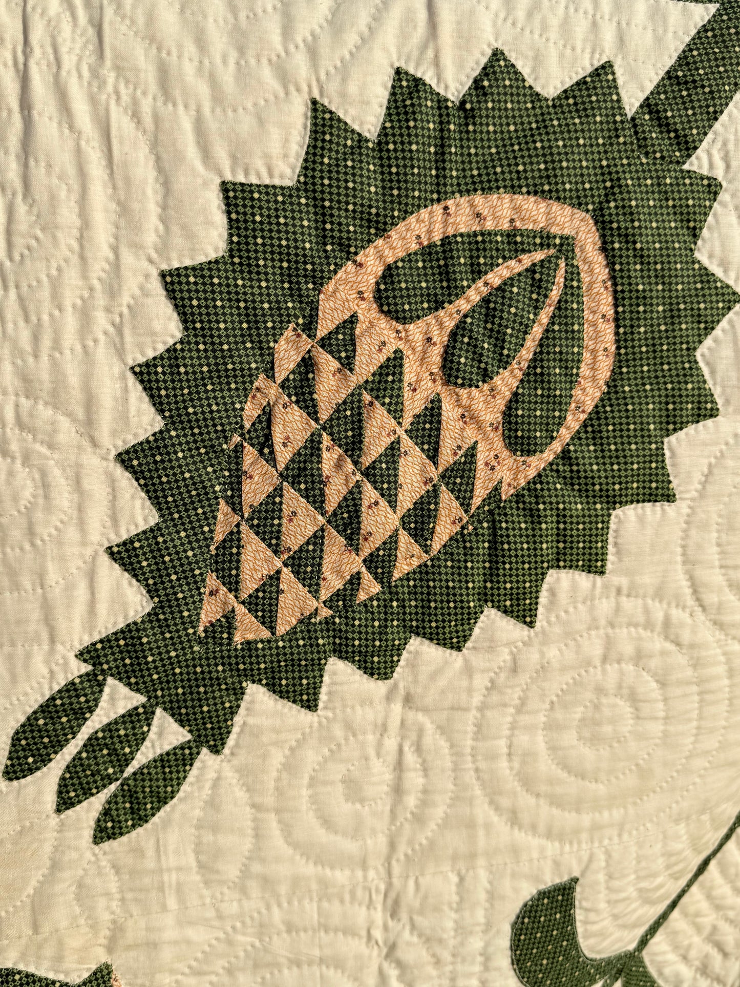 Early Pineapple Appliqué Quilt