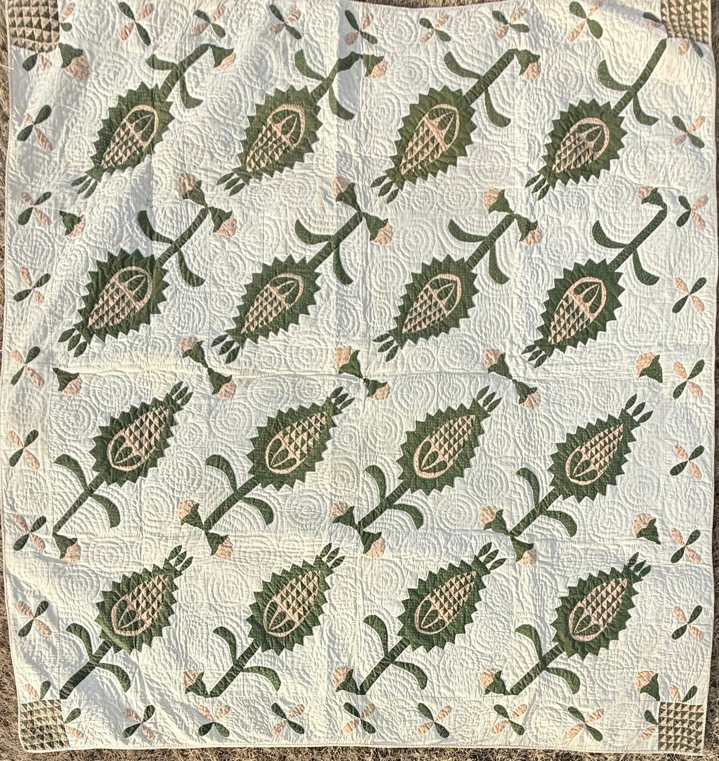 Early Pineapple Appliqué Quilt