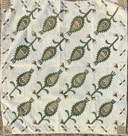 Early Pineapple Appliqué Quilt