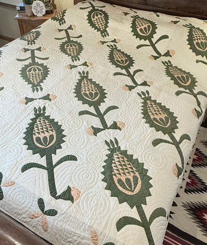 Early Pineapple Appliqué Quilt