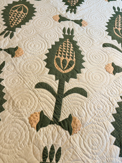Early Pineapple Appliqué Quilt