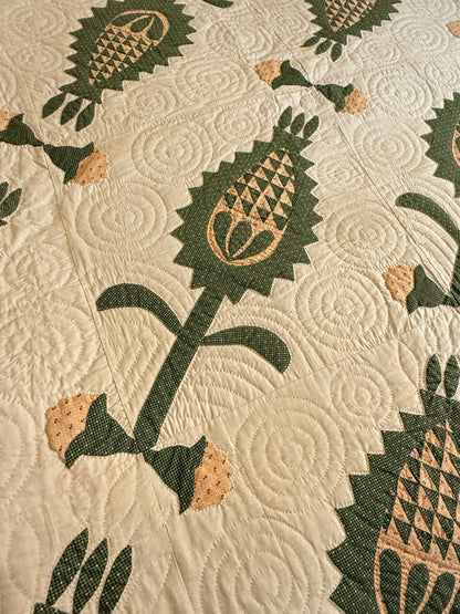Early Pineapple Appliqué Quilt