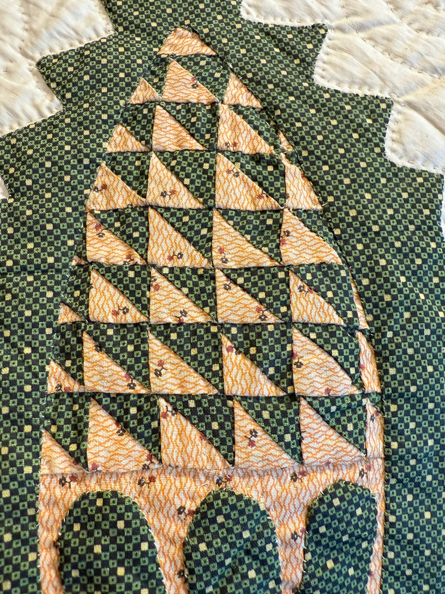 Early Pineapple Appliqué Quilt