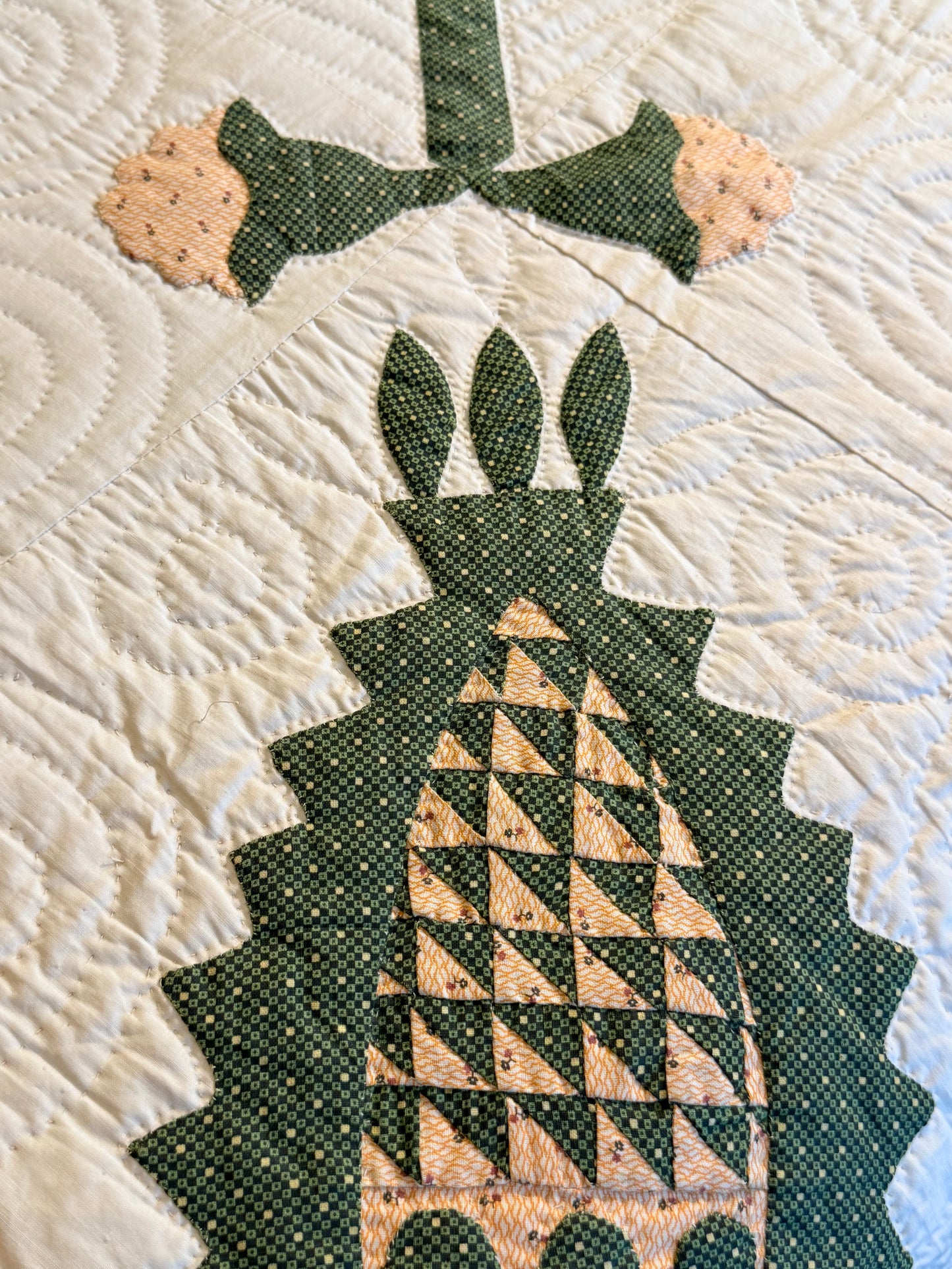 Early Pineapple Appliqué Quilt