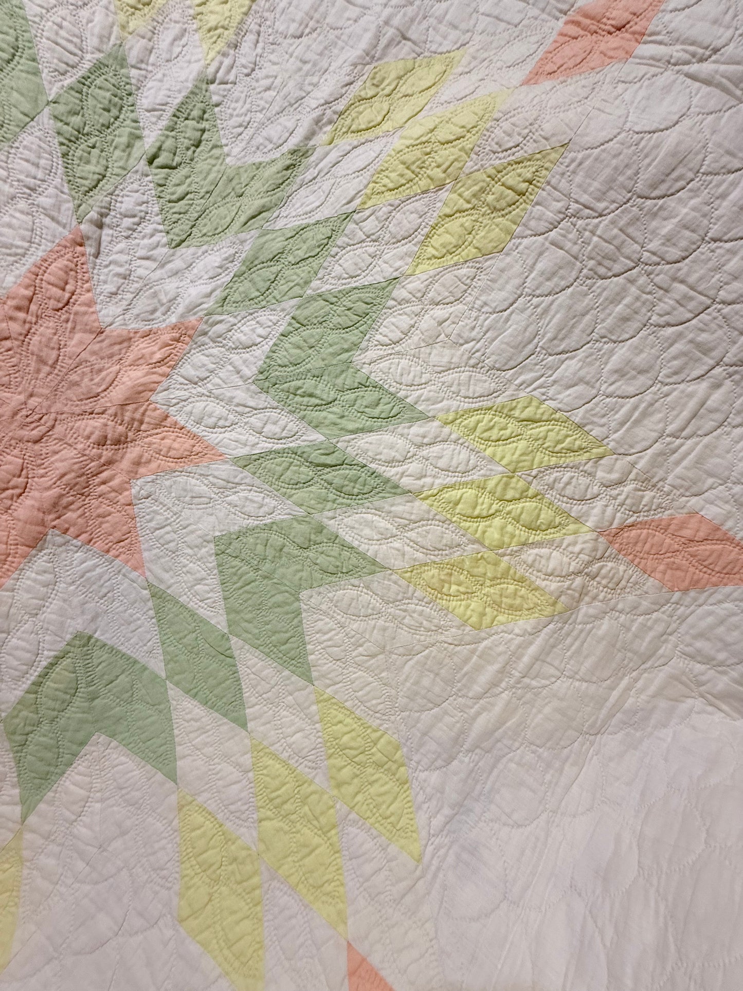 Detailed Lone Star Quilt with Border