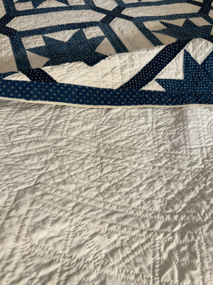 Signed Dated Variable Stars Quilt with Garden Maze Setting