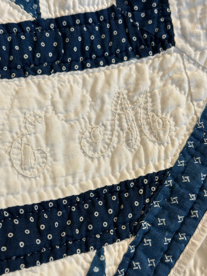 Signed Dated Variable Stars Quilt with Garden Maze Setting