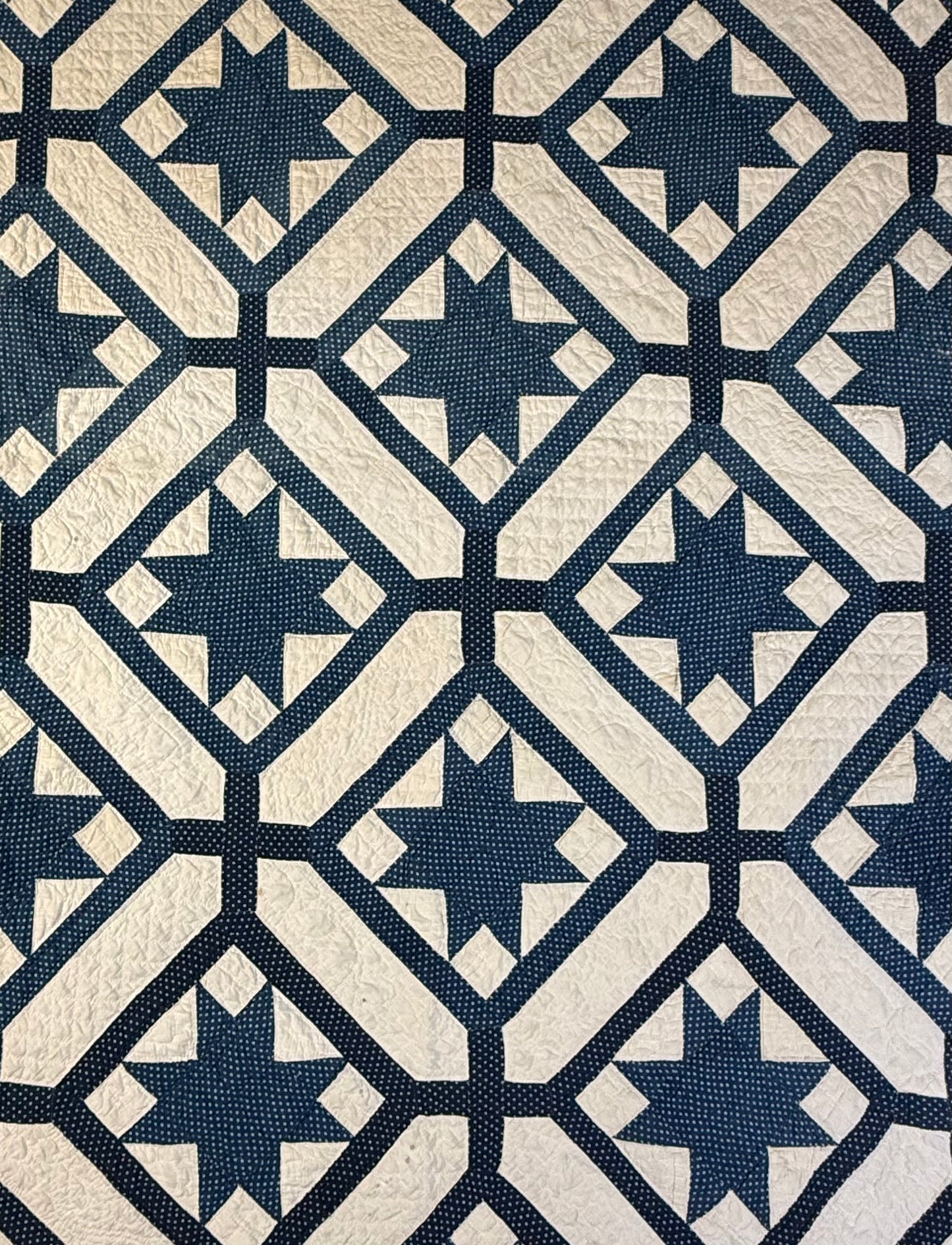 Signed Dated Variable Stars Quilt with Garden Maze Setting