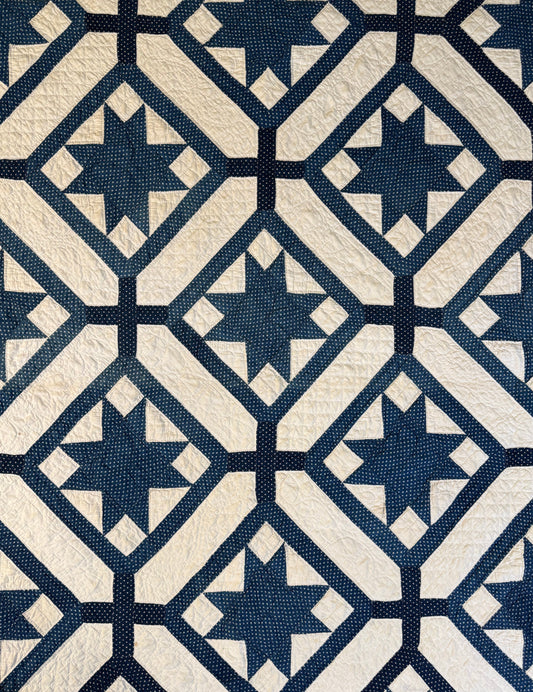 Signed Dated Variable Stars Quilt with Garden Maze Setting