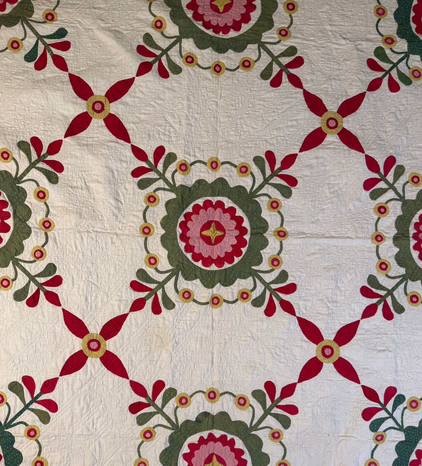 Early 9 Block Whimsical Applique  Quilt