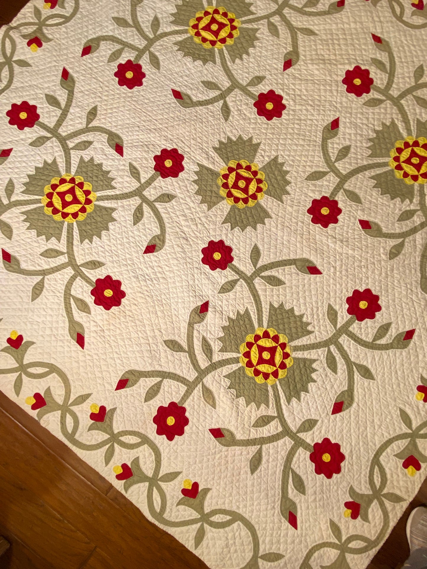 Whig Rose Appliqué Quilt with Border