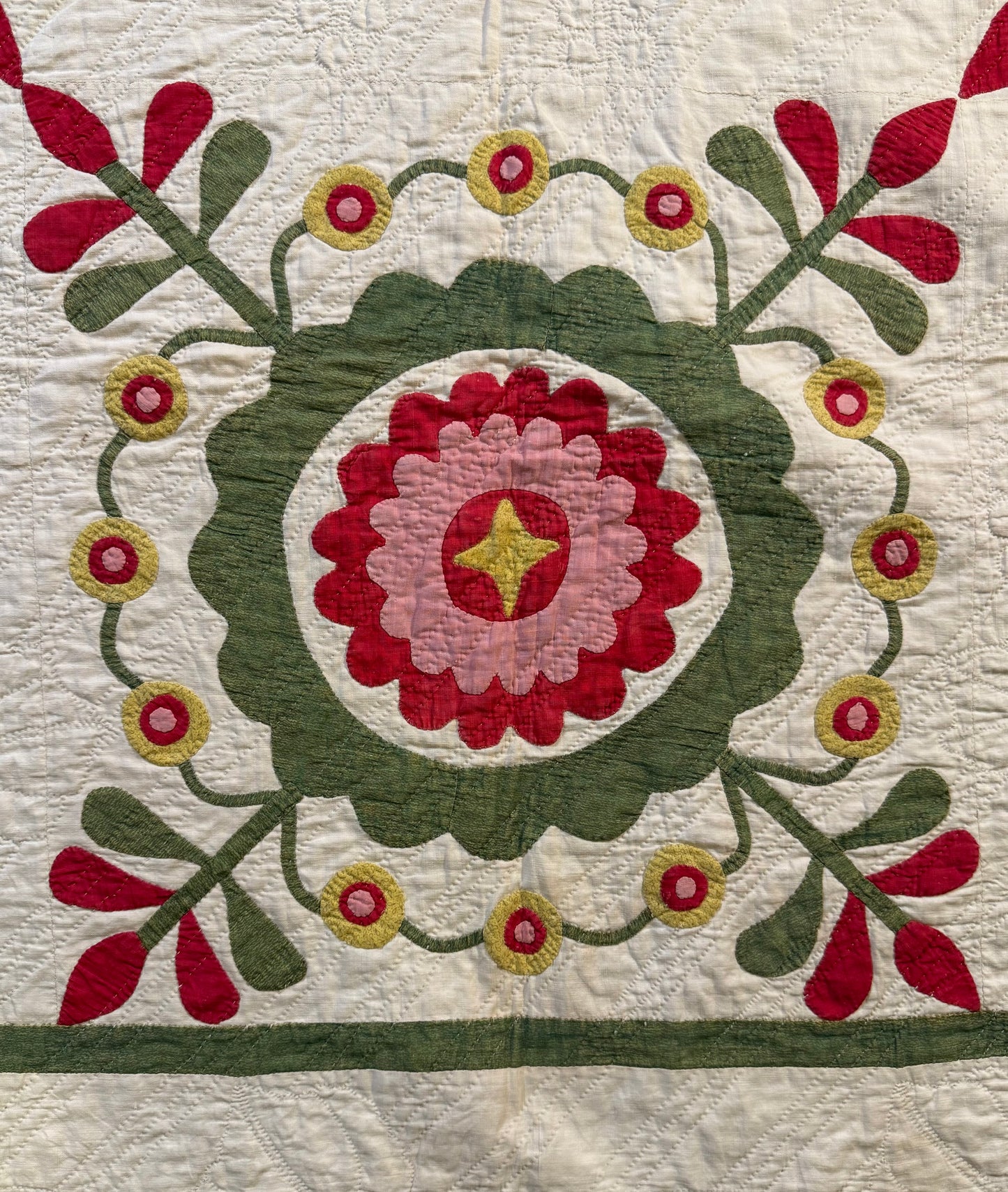 Early 9 Block Whimsical Applique  Quilt