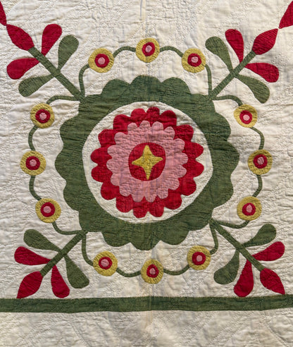 Early 9 Block Whimsical Applique  Quilt