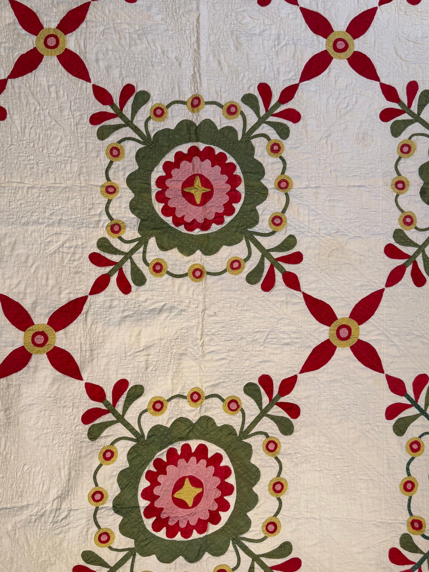 Early 9 Block Whimsical Applique  Quilt