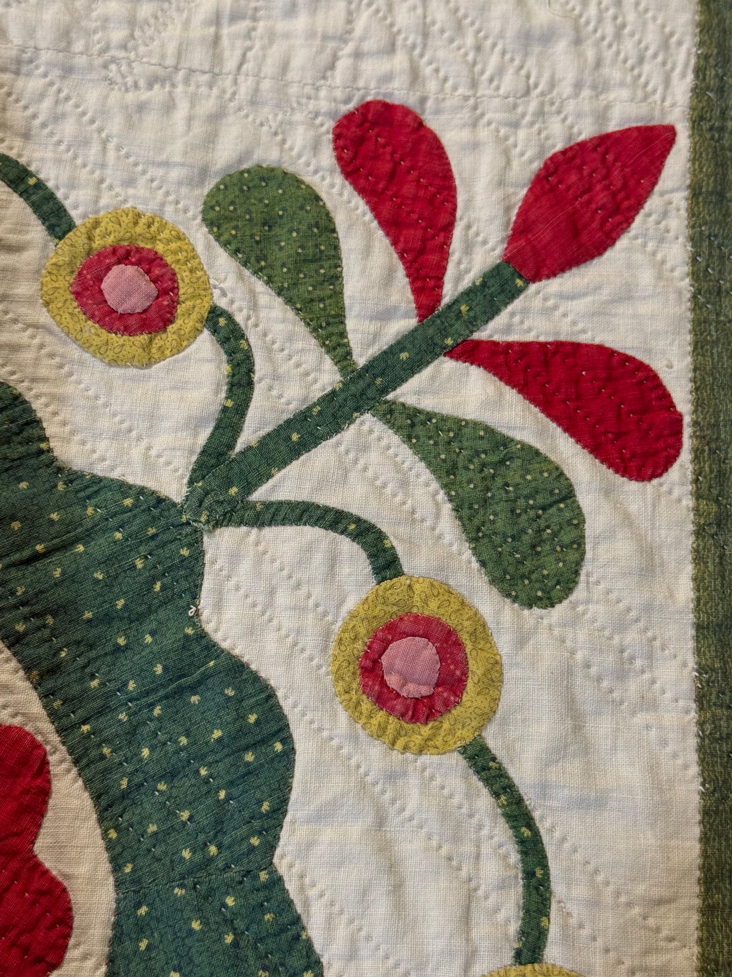Early 9 Block Whimsical Applique  Quilt