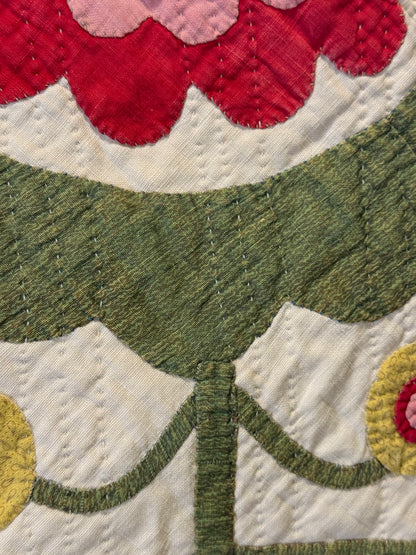 Early 9 Block Whimsical Applique  Quilt