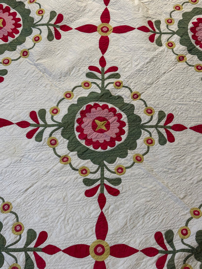 Early 9 Block Whimsical Applique  Quilt
