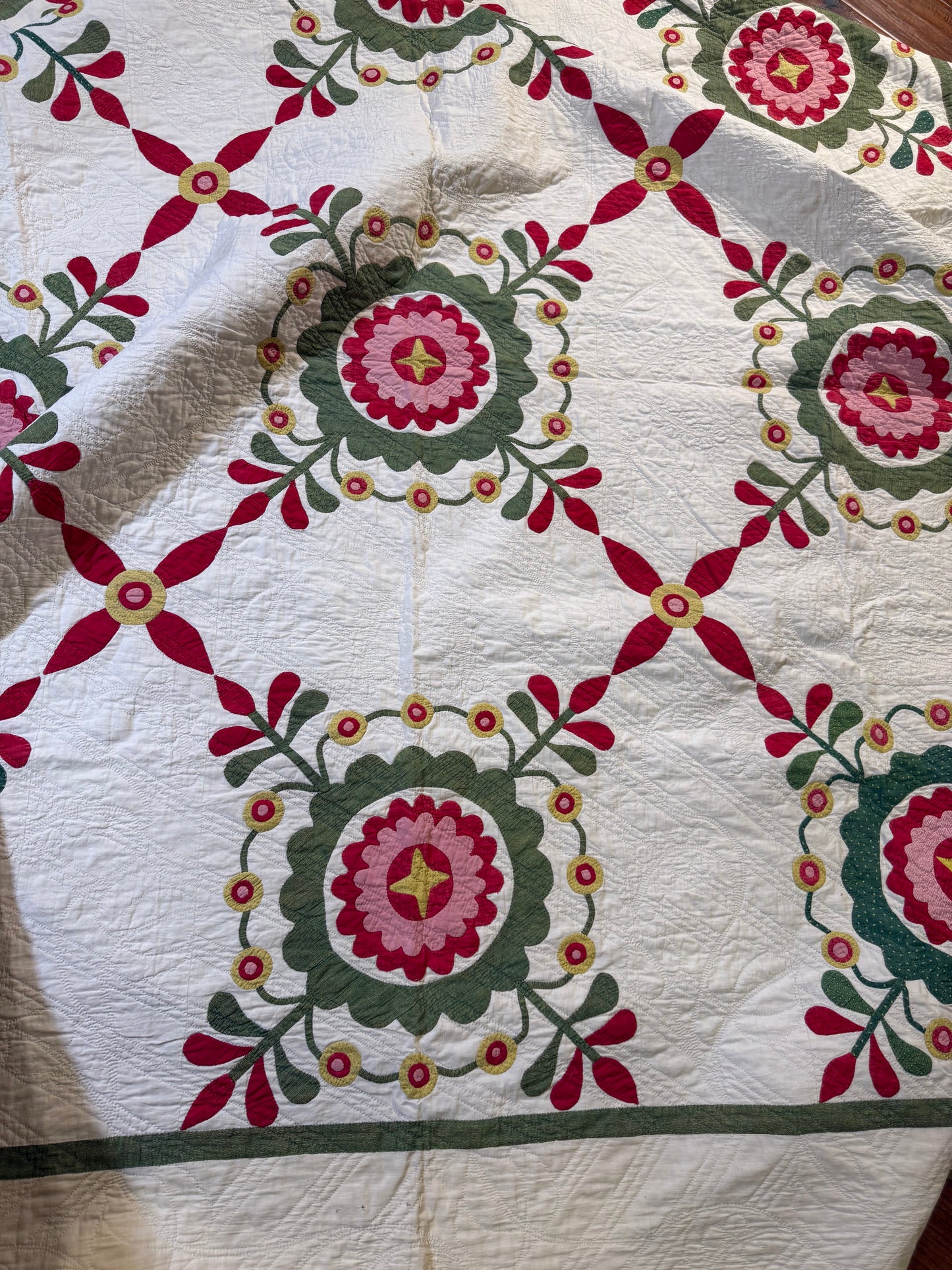 Early 9 Block Whimsical Applique  Quilt