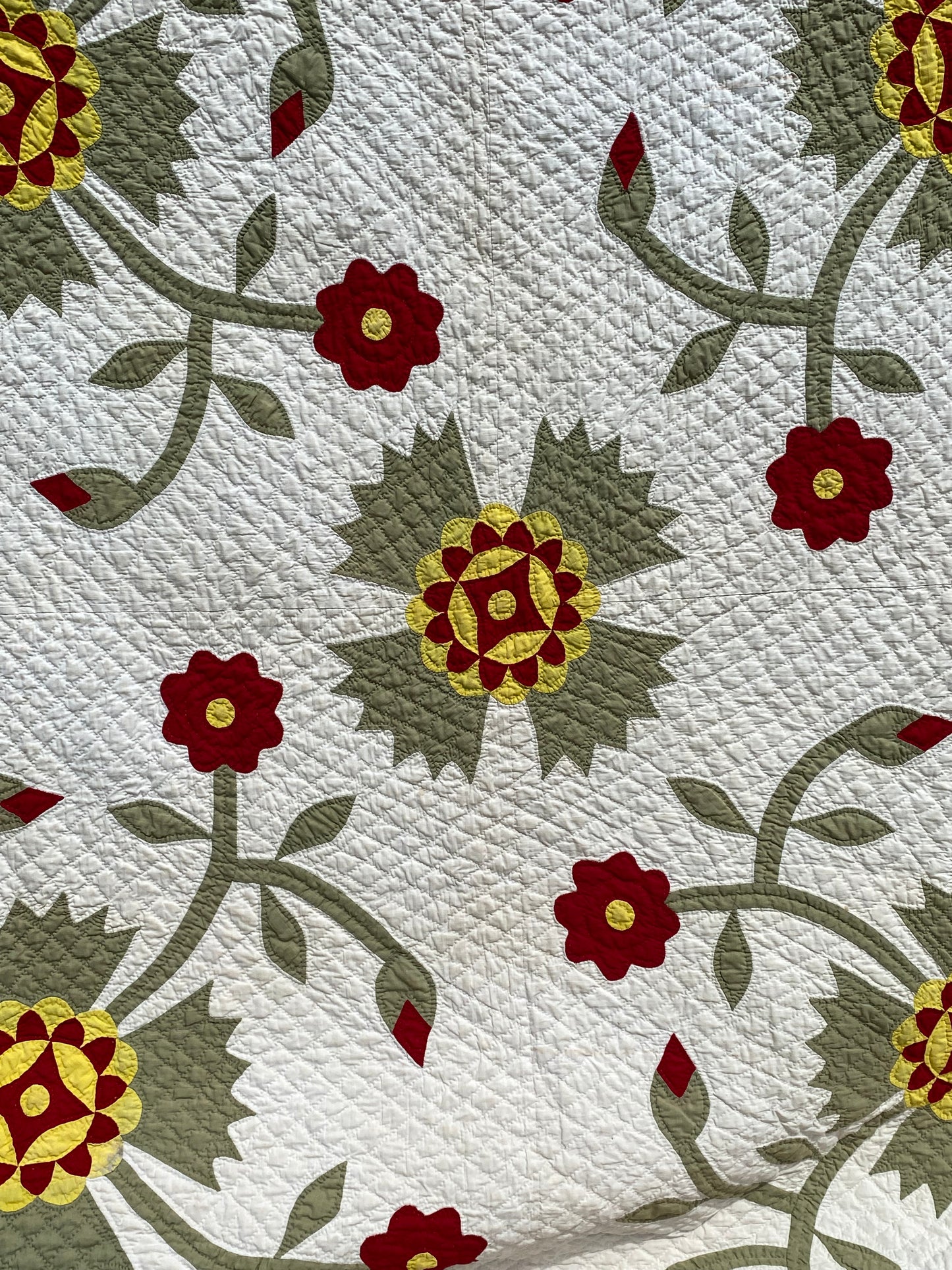 Whig Rose Appliqué Quilt with Border